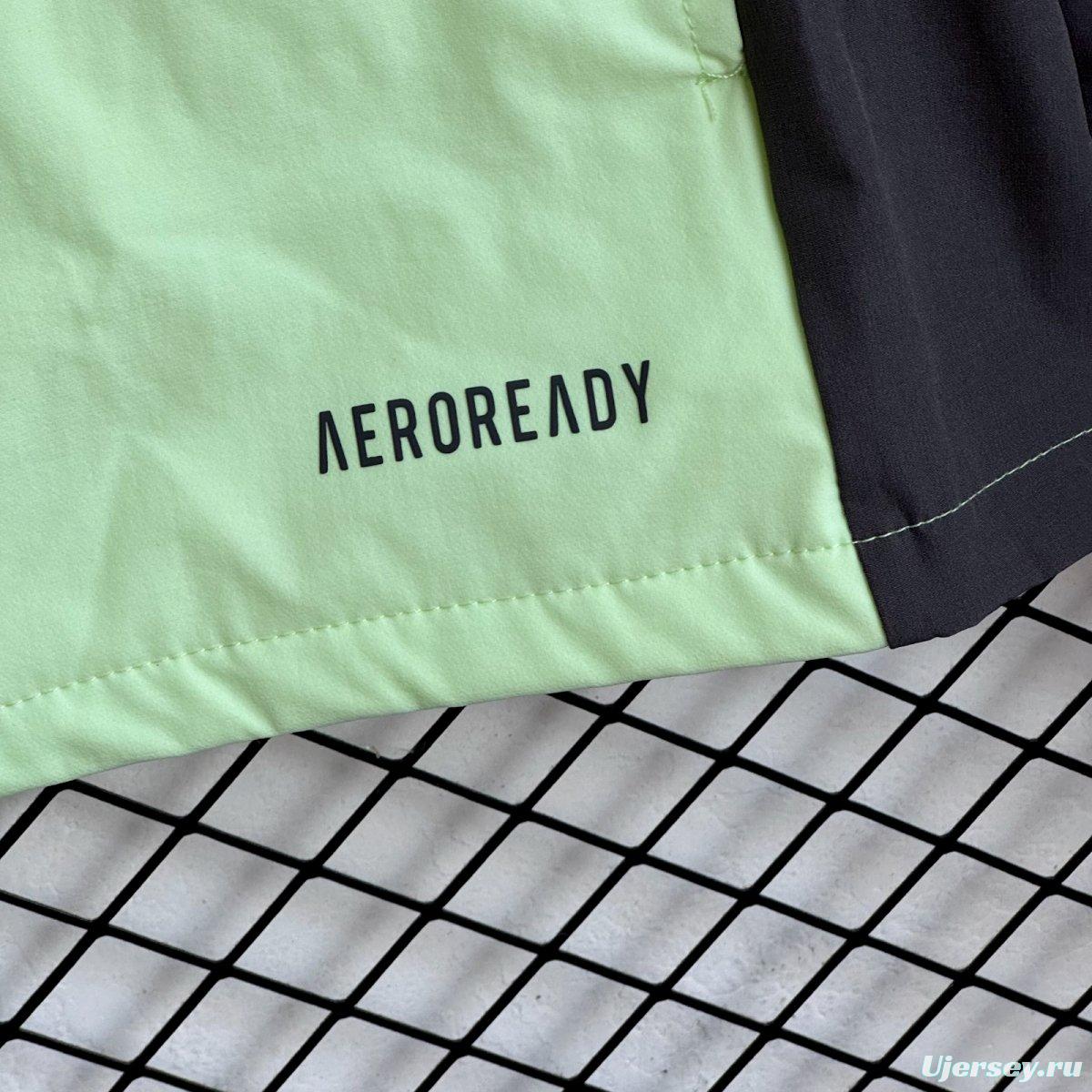 25/26 Real Madrid Green Full Zipper Windbreaker + Long Pants