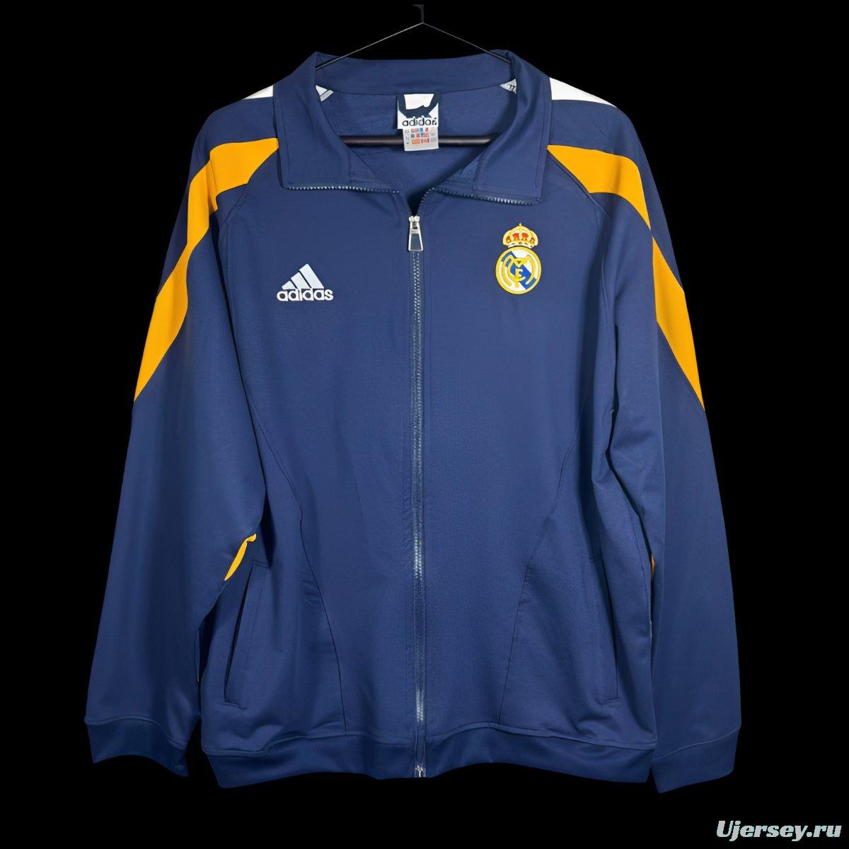 Retro 98/99 Real Madrid Navy/Yellow Full Zipper Jacket