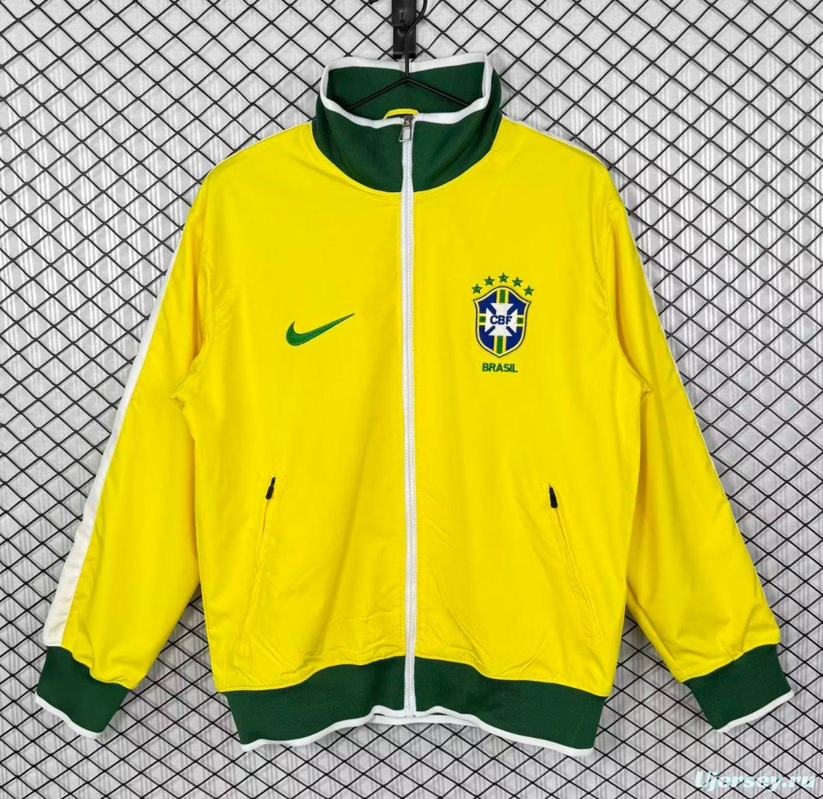 Retro 2010 Brazil Home Windbreaker