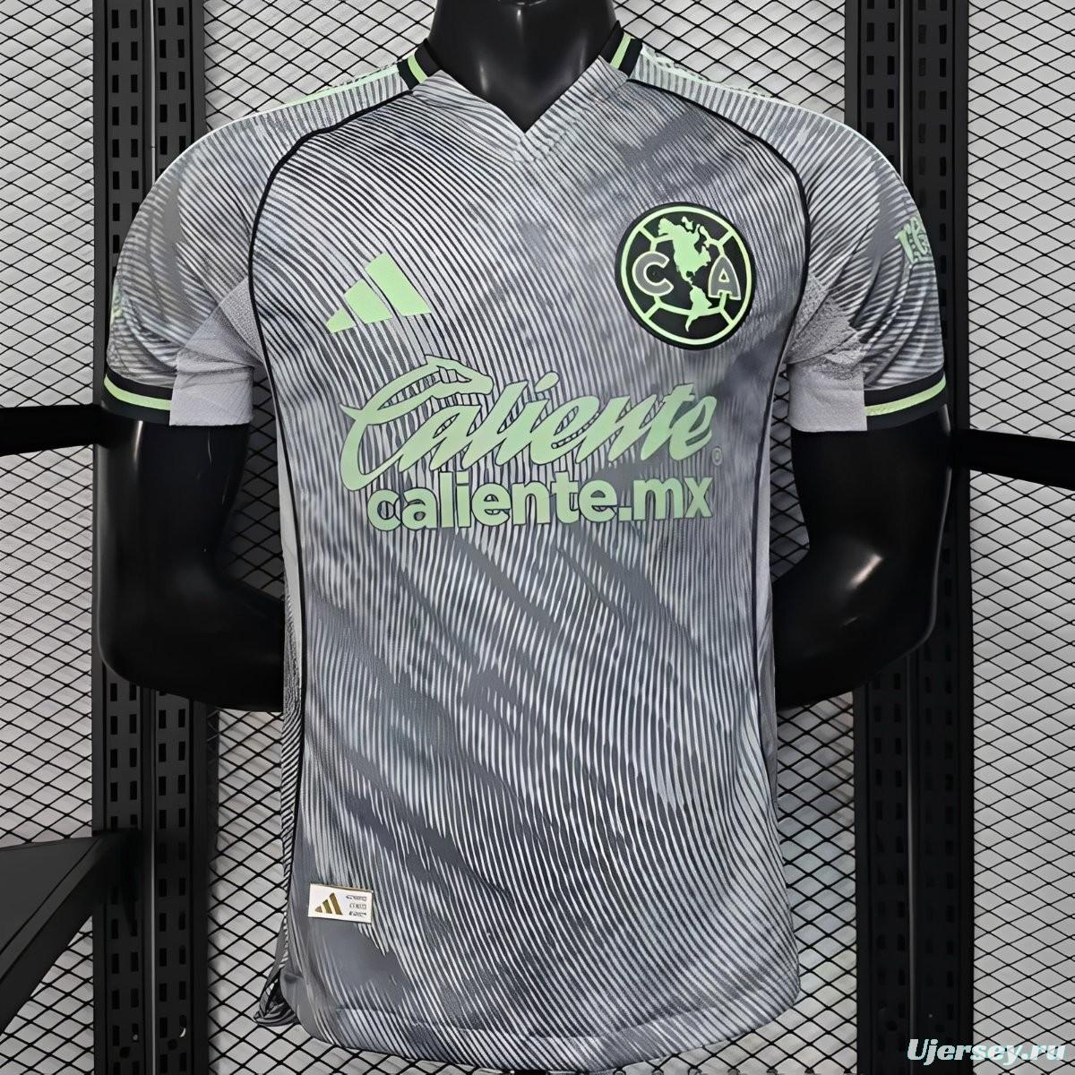 25/26 Player Version  Club América Third Gray Neon Green Jersey