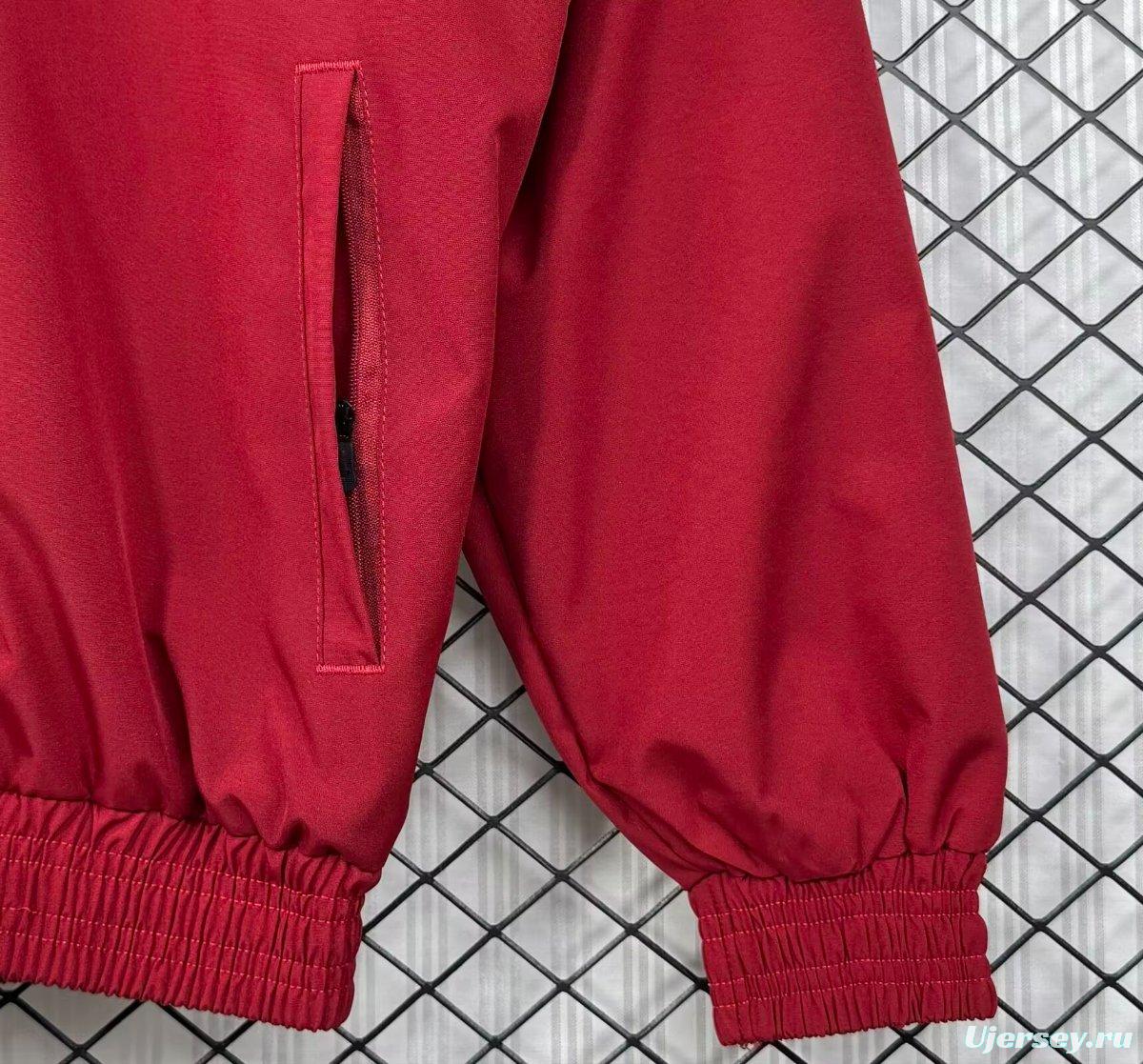 Retro 93/94 Sevilla White/Wine Full Zipper Windbreaker