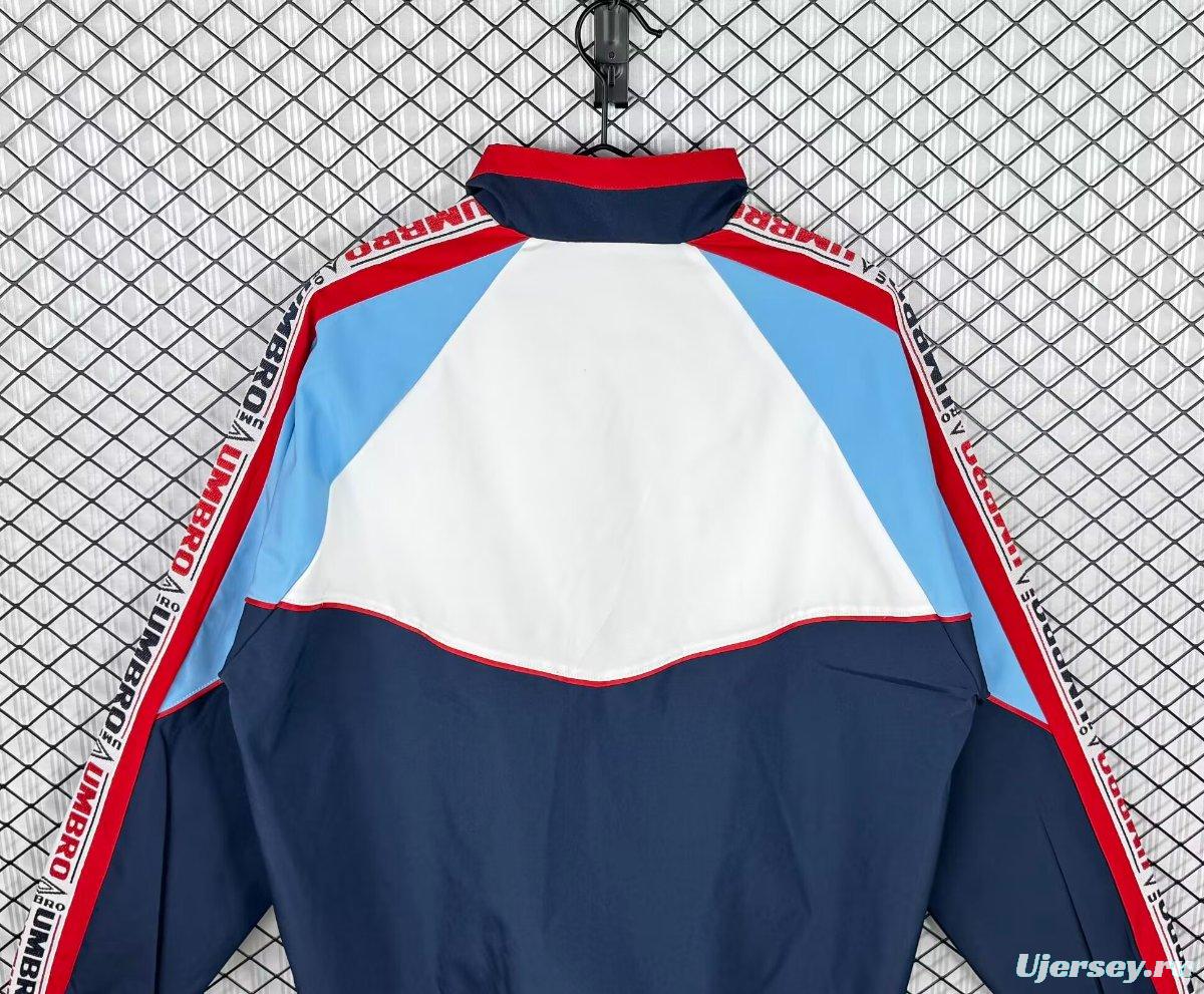 Retro 98/99 Celta Navy/White Full Zipper Windbreaker