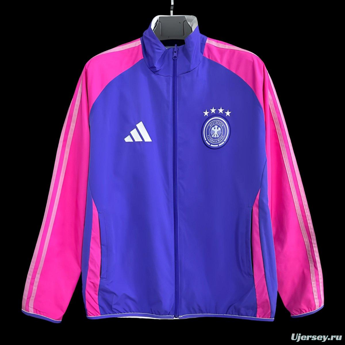 2026 Germany Purple/Blue Full Zipper Windbreaker