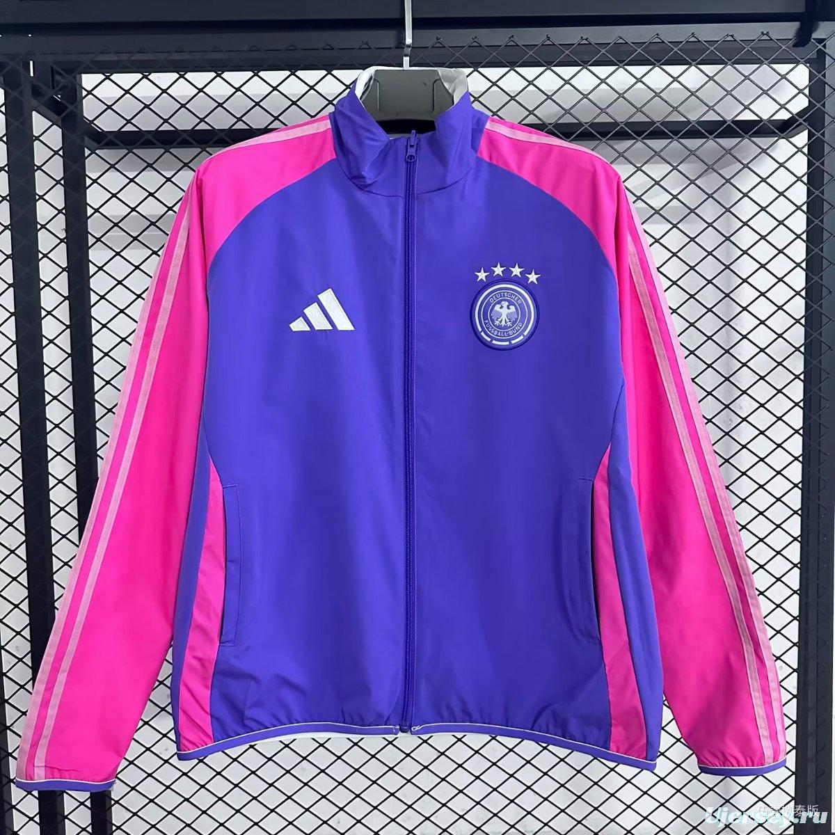 2026 Germany Purple/Blue Full Zipper Windbreaker