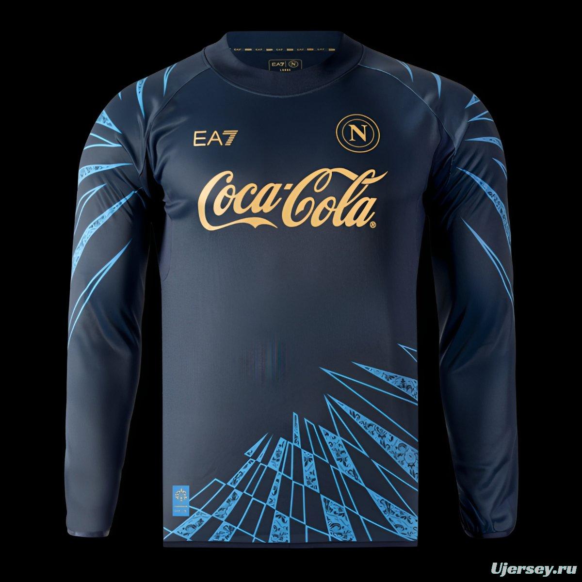 25/26 Napoli Blue Pre-Match Long Sleeve Sweatshirt