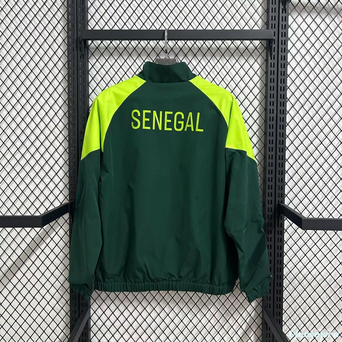 2026 Senegal Green Full Zipper Windbreaker