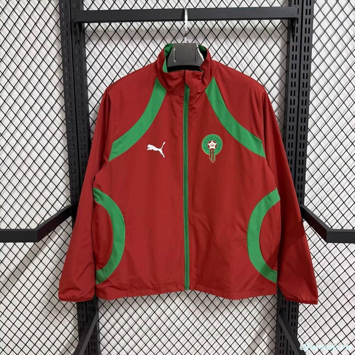 2026 Morocco Wine Full Zipper Windbreaker