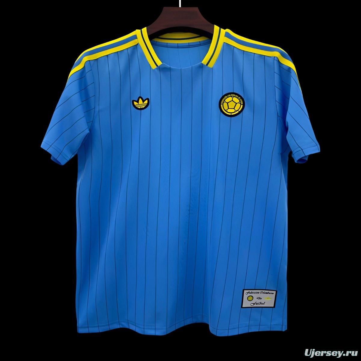 2026 Colombia Adidas Terrace Icons Blue Jersey