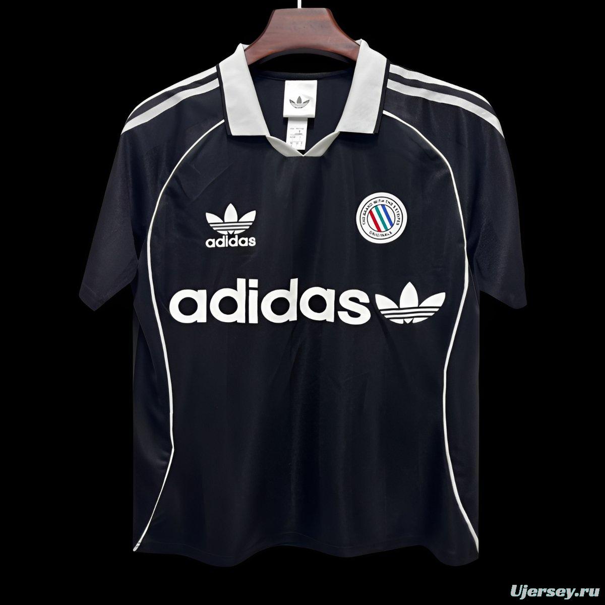 2026 Adidas Original Classic Three Stripes Black Jersey