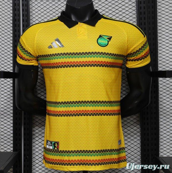 Player Version 2027 Jamaica Home Yellow with Reggae Stripe Jersey
