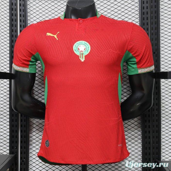 Player Version 26/27 Morocco Red & Green Home Jersey