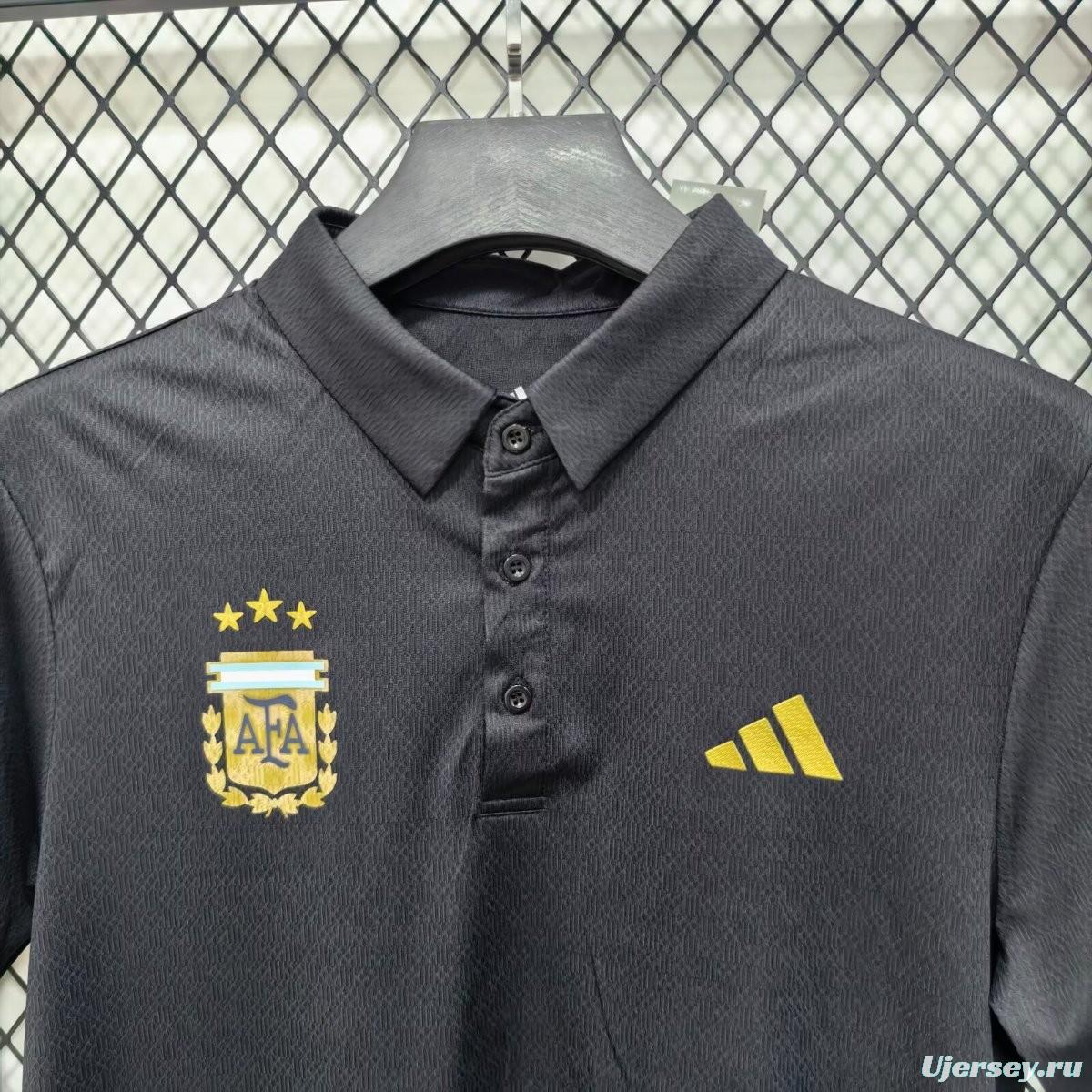 2026 Argentina Black Polo Jersey