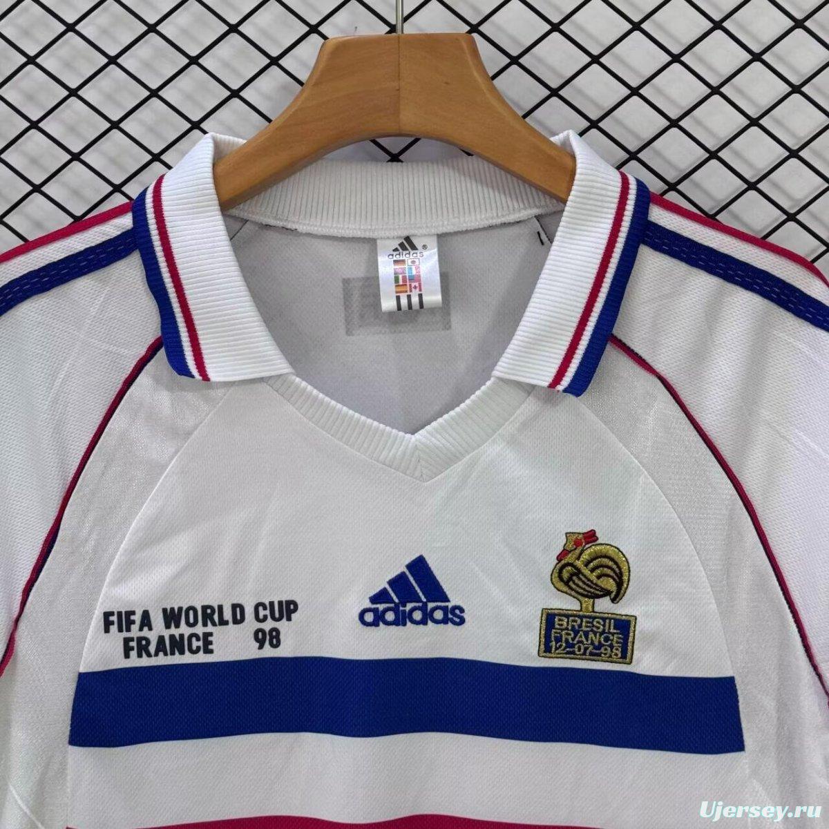 1998 Retro France Away Long Sleeve Jersey