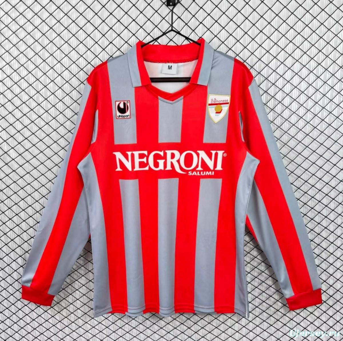 Retro 1995/96 US Cremonese Home Long Sleeve Jersey