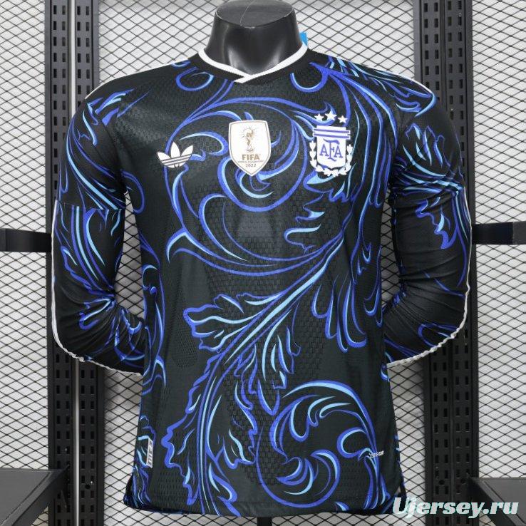Player Version  26/27  Argentina  Black & Blue  Long Sleeve Jersey