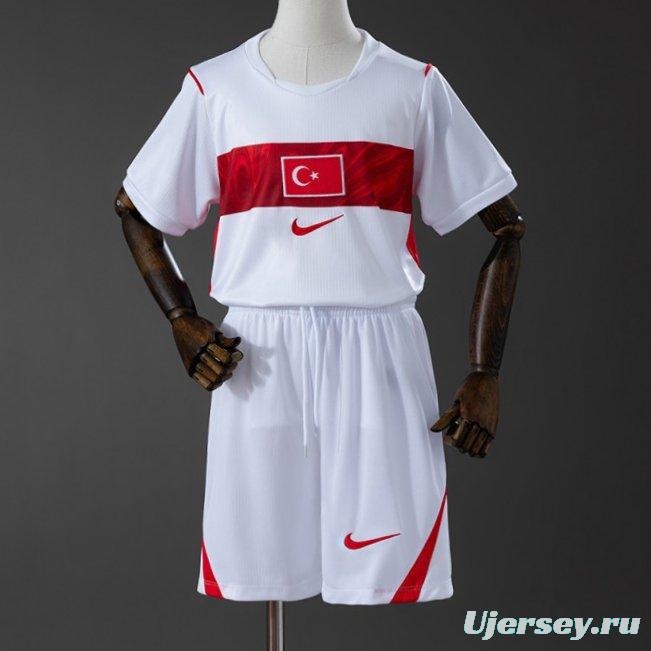 2026 Kids Turkiye Home Kit Jersey Size 16-28