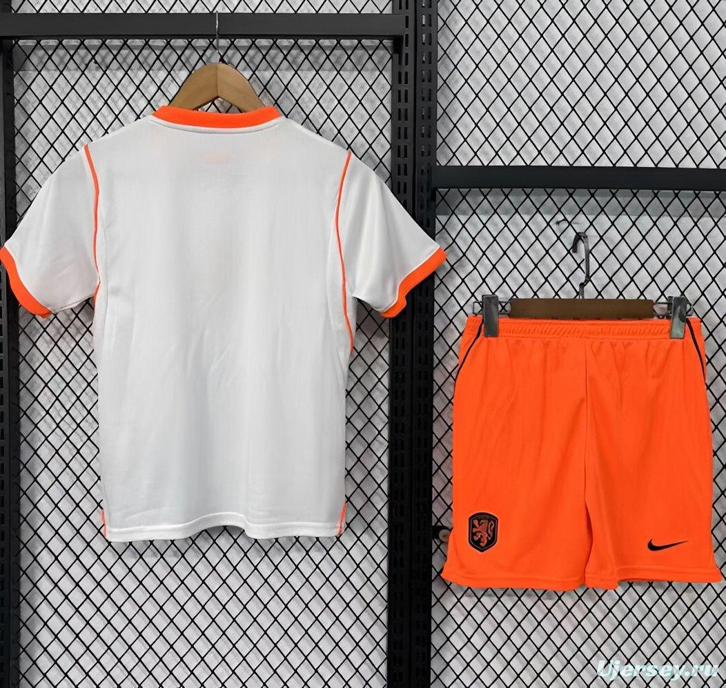 2026 Kids Netherlands Away White Jersey