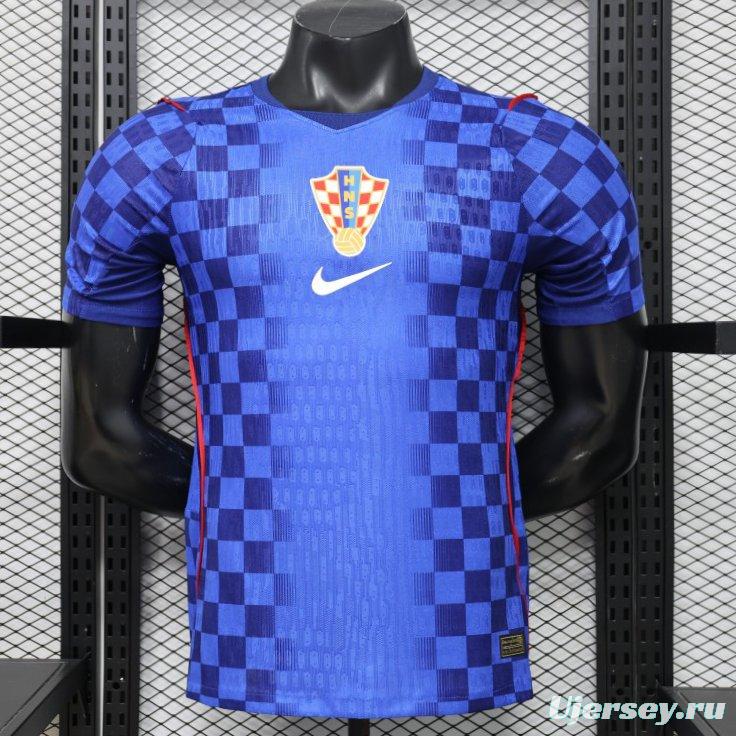 Player Version 2026 Croatia Away Blue  Jersey