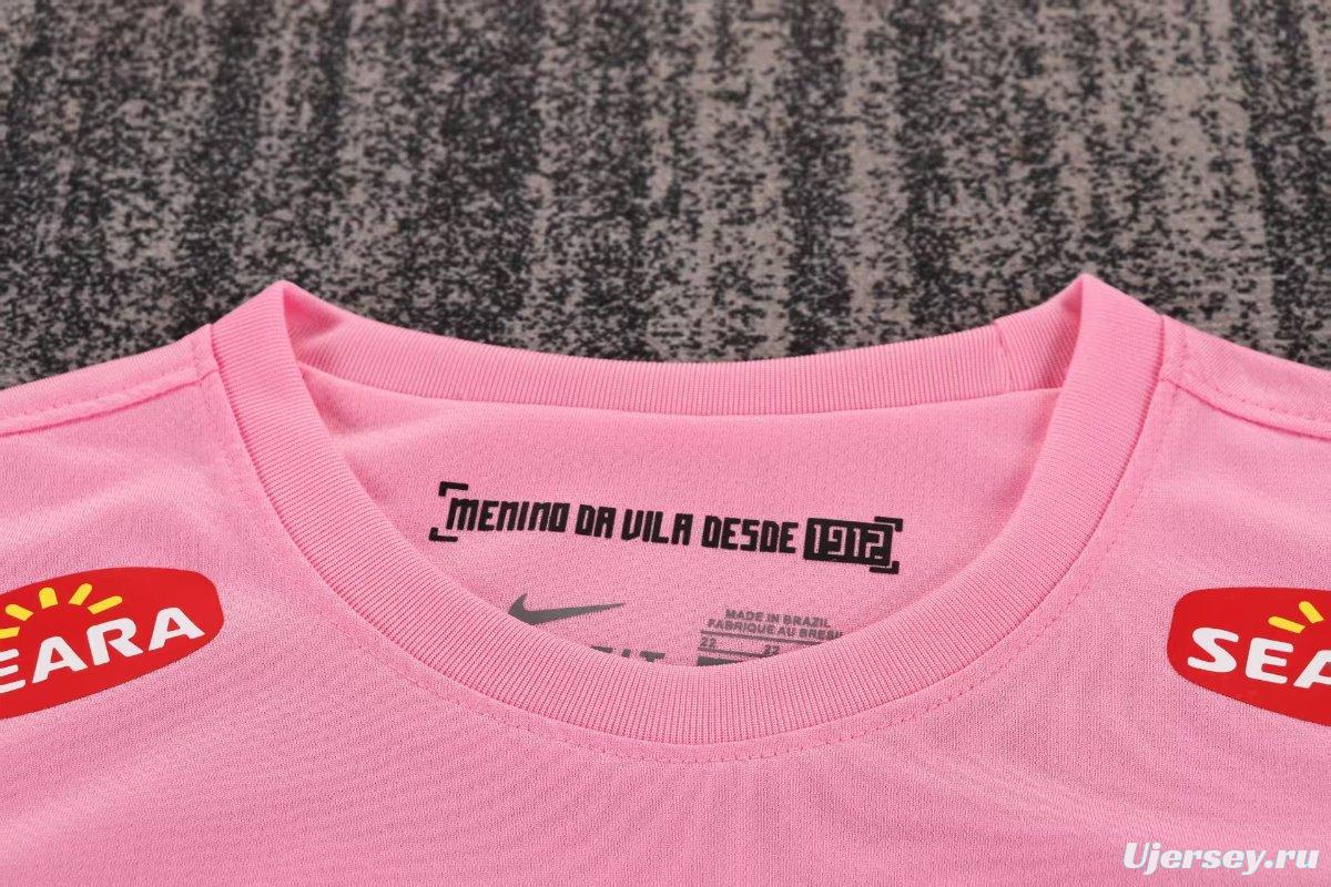 Retro 12/13 Kids Santos Away Pink Jersey