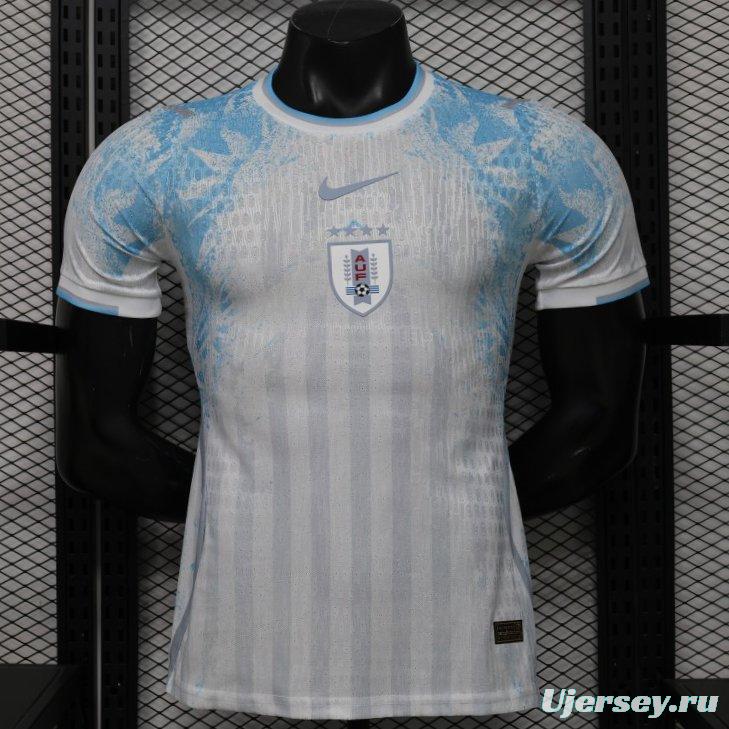 Player Version 2026 Uruguay Away Special Edition White  Jersey