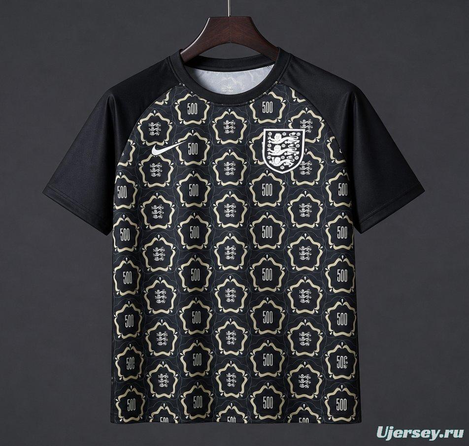2026 England Women's 500th Game Black Special Edition Training Jersey