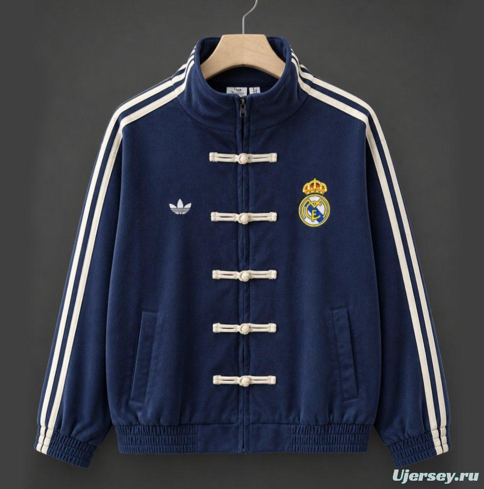26/27 Real Madrid  x Adidas New Year Limited Edition Navy Track Jacket