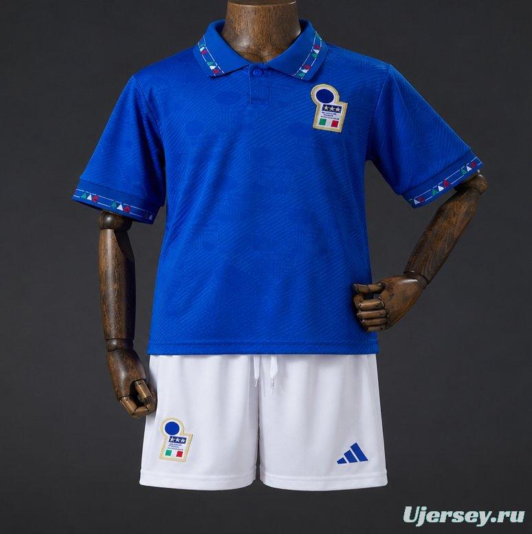 1994 Kids Italy Home Retro Kit Jersey Size 16-28