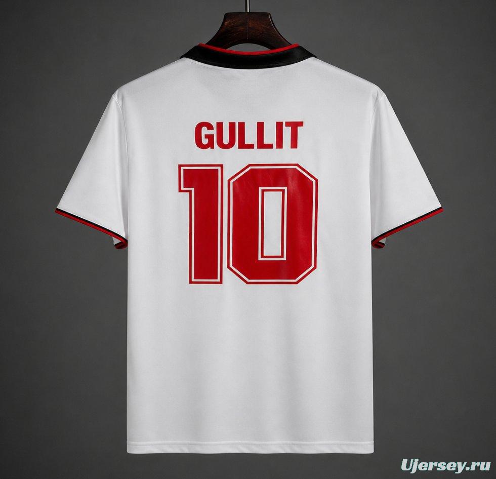Retro 88/89 AC Miilan Away White Champion League Jersey