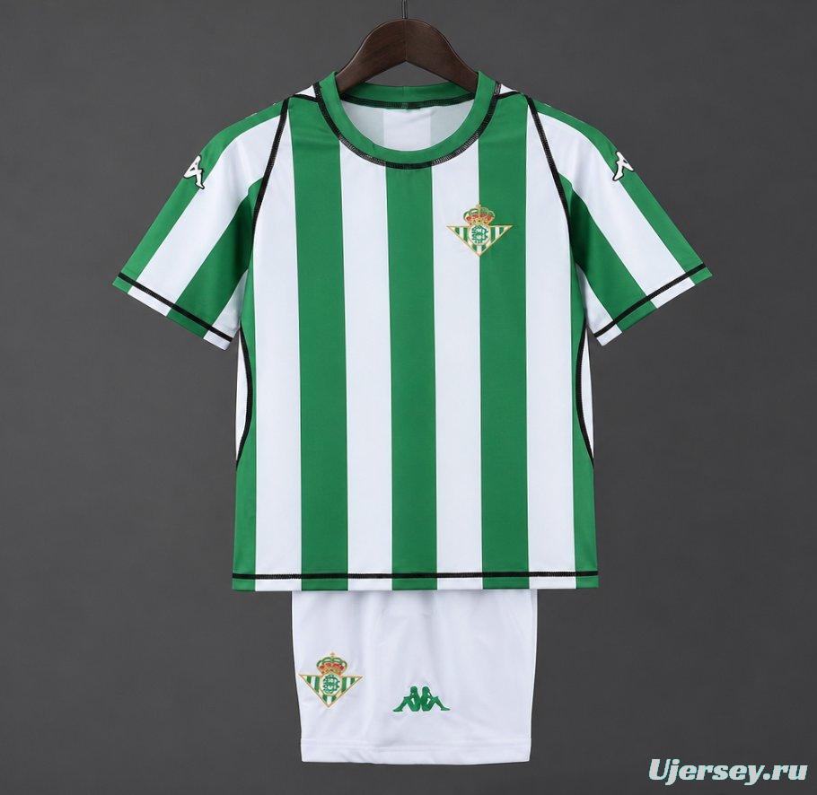 Retro Kids 03/04 Real Betis Home Jersey