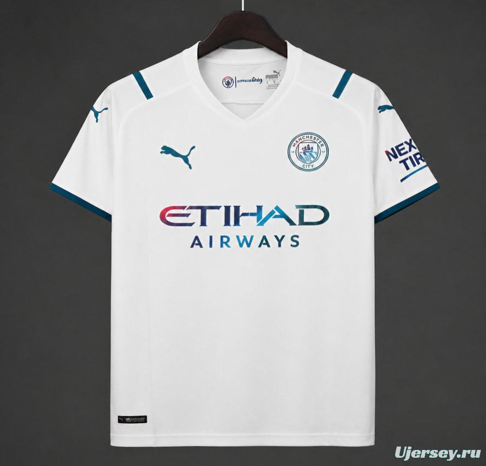 Retro 21/22 Manchester City Away White Jersey