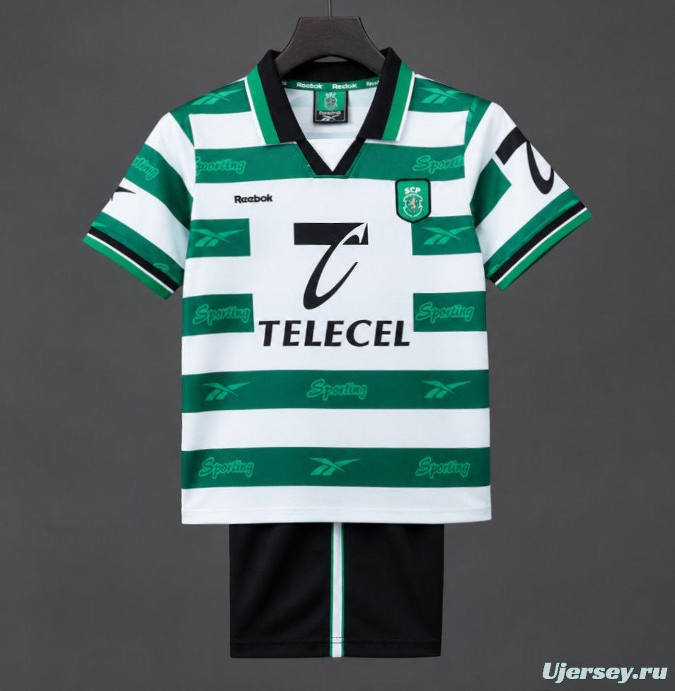 Retro Kids 99/00 Sporting Lisbon Home Jersey
