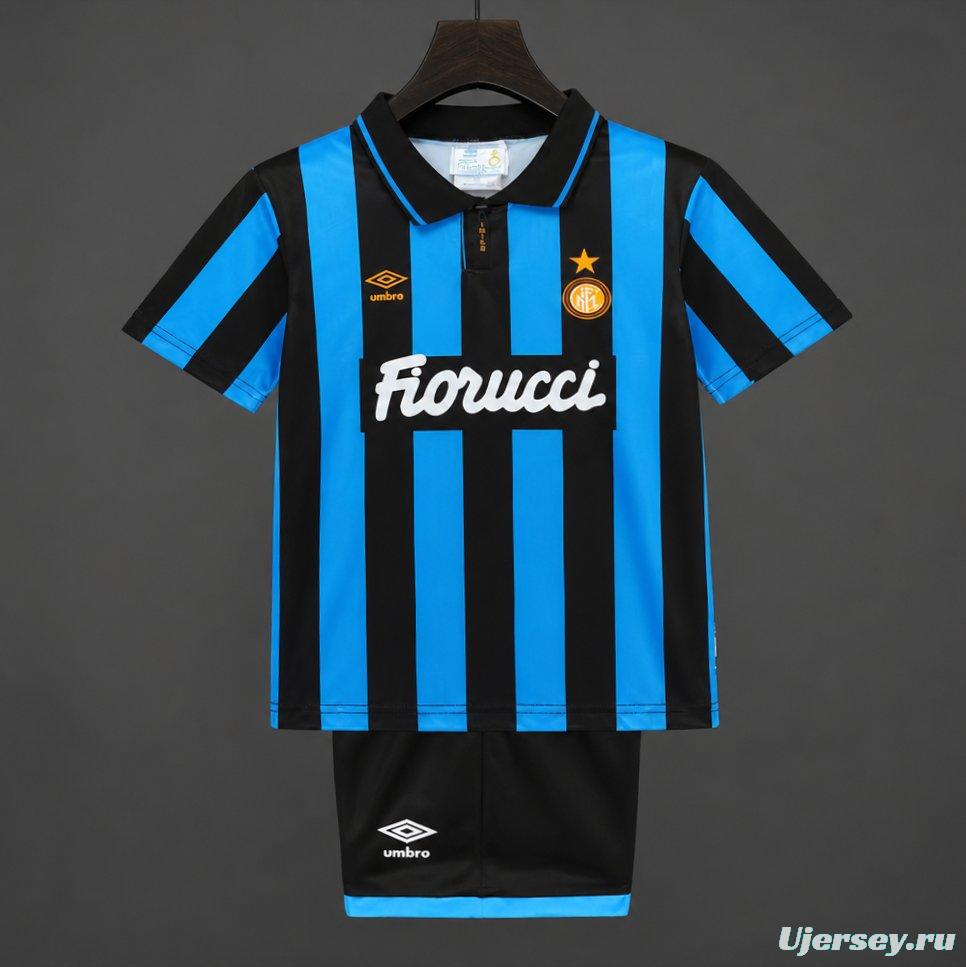 Retro 92/94 Kids Inter Milan Blue-Black Home Jersey