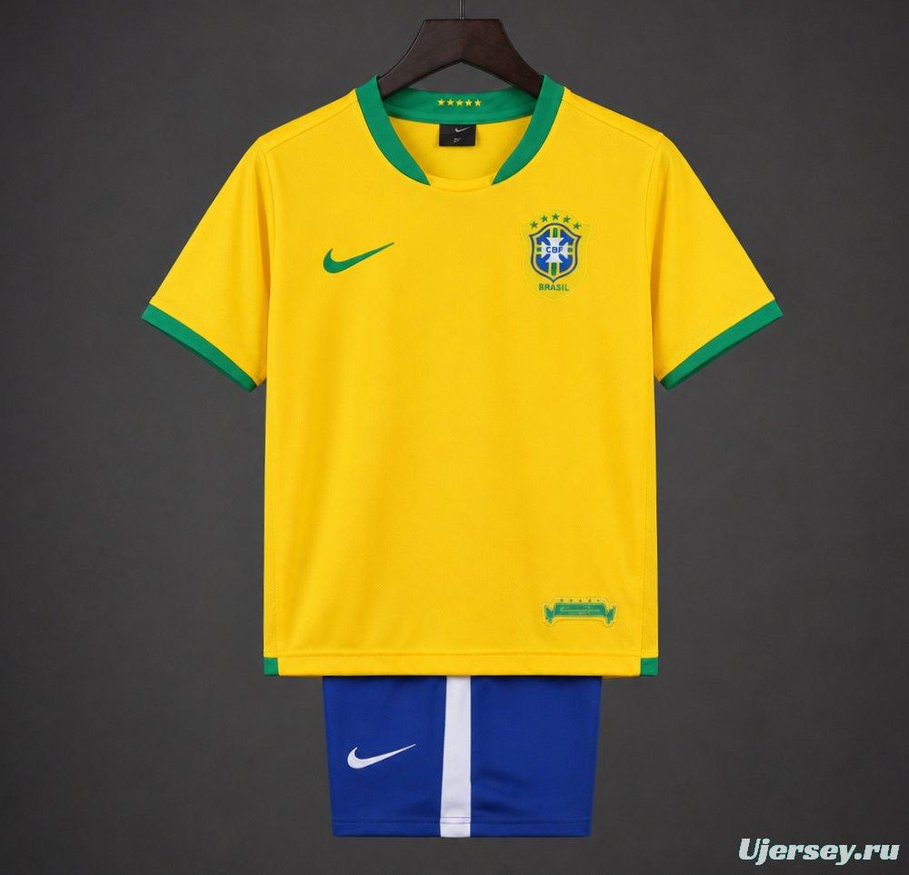 Retro Kids 2006 Brazil Home Jersey