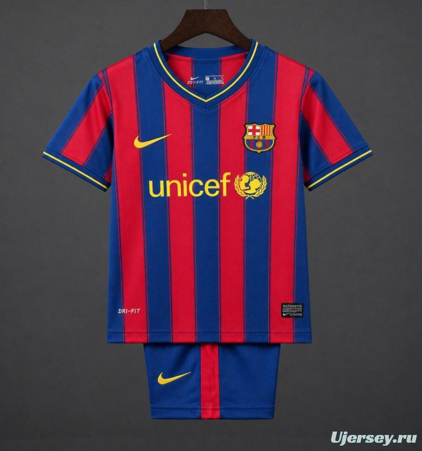 Retro Kids 09/10 FC Barcelona Home Jersey