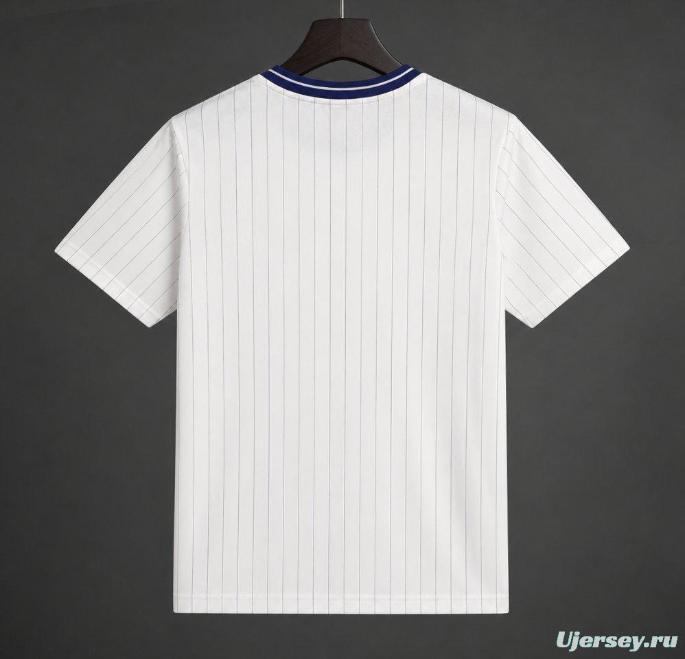 26/27 Adidas Originals Millonarios Vintage White Blue Pinstripe Jersey