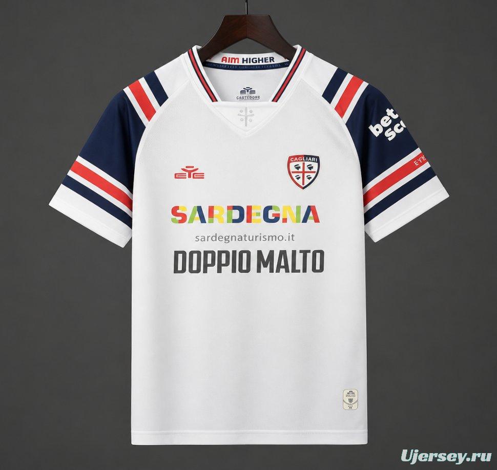 26/27 Cagliari Calcio Away White Jersey