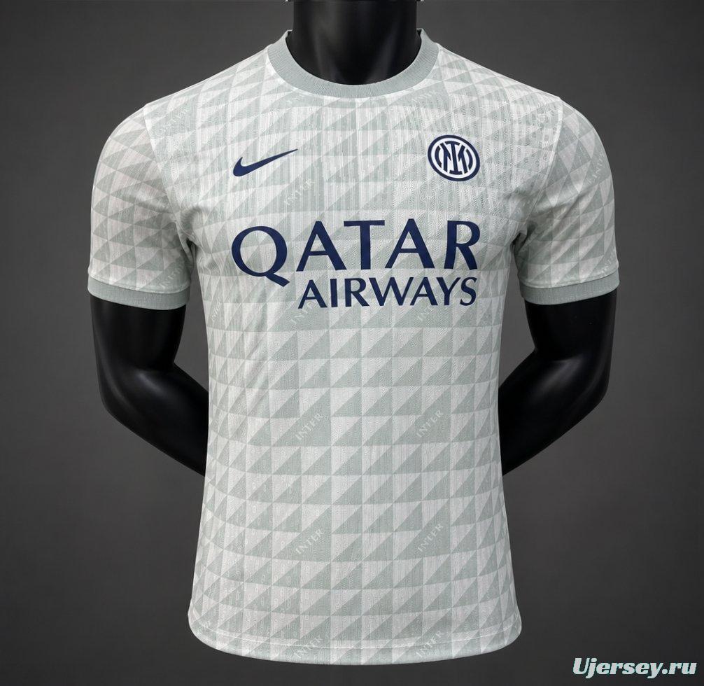 Player Version 26/27 Inter Milan Gray White Pre-Match Jersey