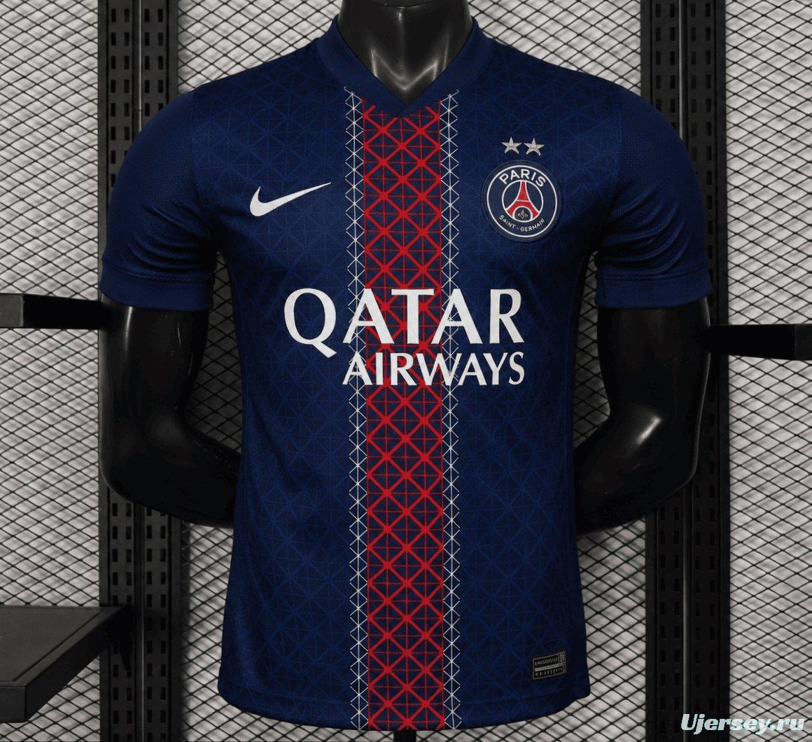 Player Version 2 Star 25/26 PSG Home Jersey With Champions of Europe 2026 Printing