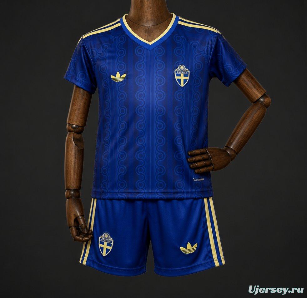 2026 Kids Sweden World Cup Away Kit