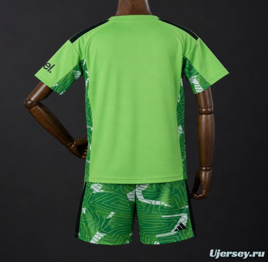 26/27 Kids Arsenal Goalkeeper Neon Green/Dark Green Jersey