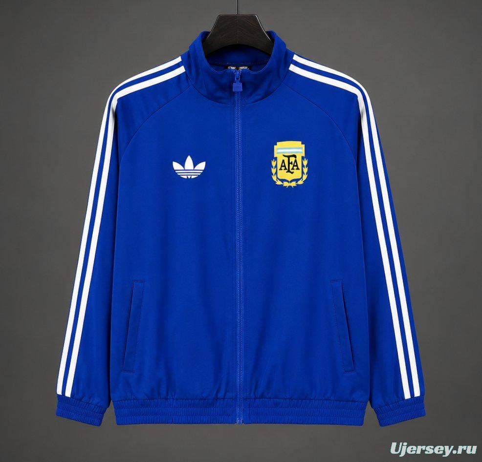 2026 Argentina BLue Full Zipper Windbreaker