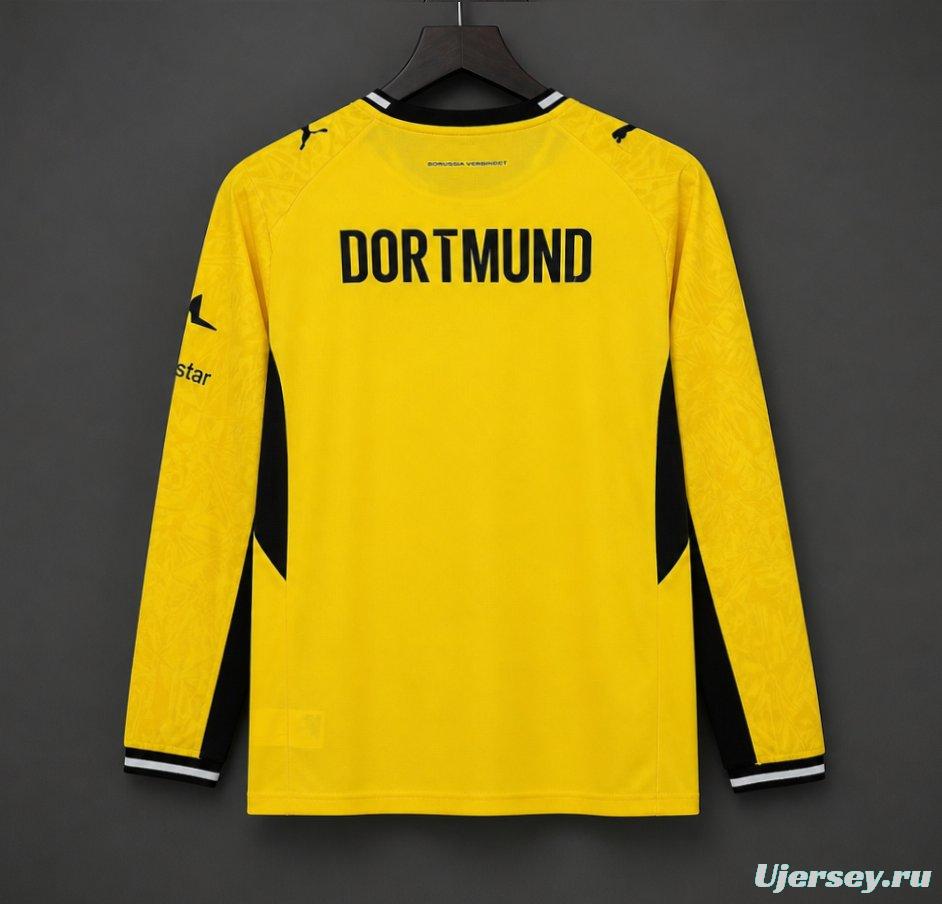 26/27 Borussia Dortmund Yellow with Black Sleeves Long Sleeve Home Jersey