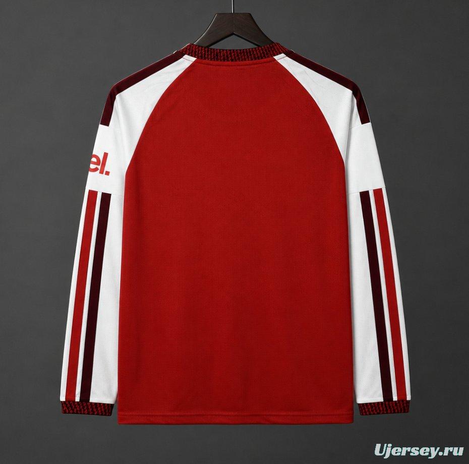 26/27 Arsenal Red with White Long Sleeve Home Jersey