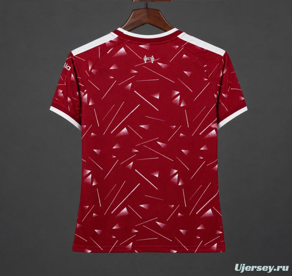 26/27 Womens Liverpool Red with Triangle Pattern Home Jersey
