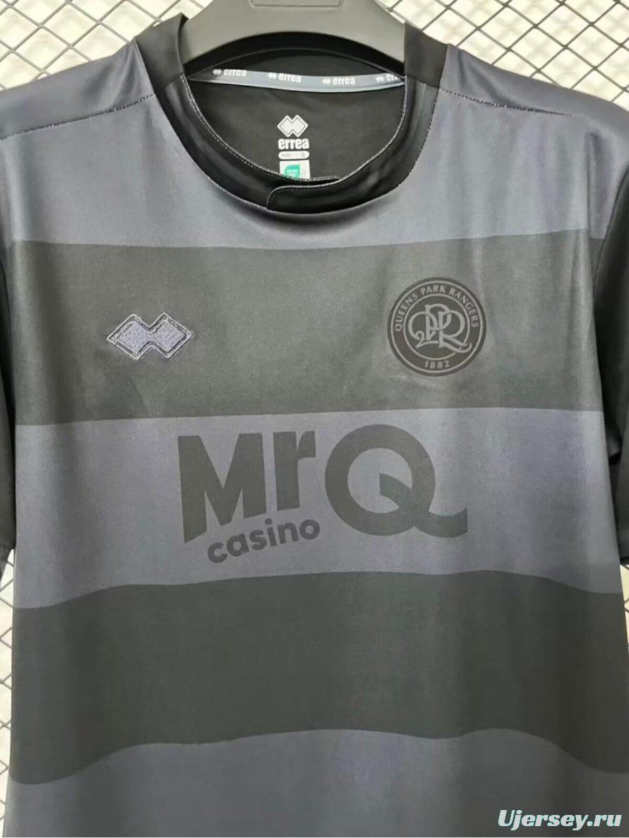 26/27 Queens Park Rangers Black & Dark Grey Stripes Third Jersey