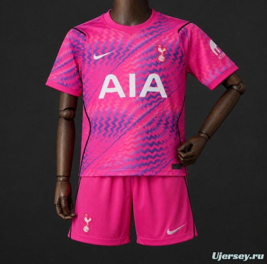 26/27 Kids Tottenham Hotspur Pink Goalkeeper Jersey
