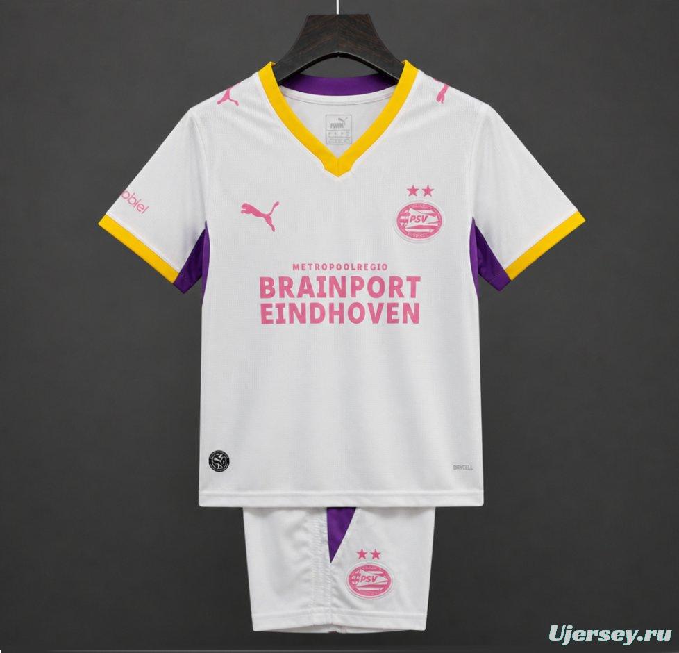 26/27 Kids PSV Eindhoven Away White Jersey
