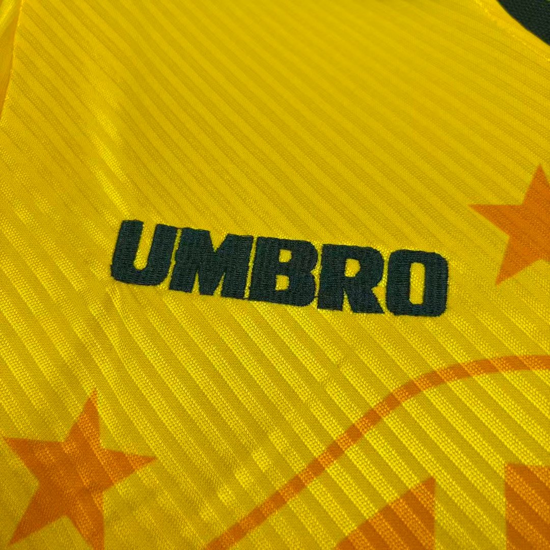 Retro 1994 Brazil Home Long Sleeve Yellow Jersey