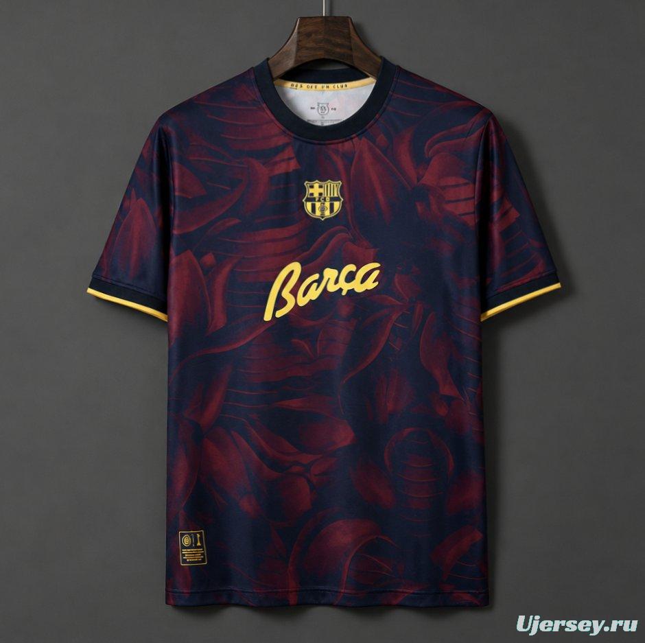 26/27 Barcelona Special Abstract Red & Blue "Barça" Script Jersey