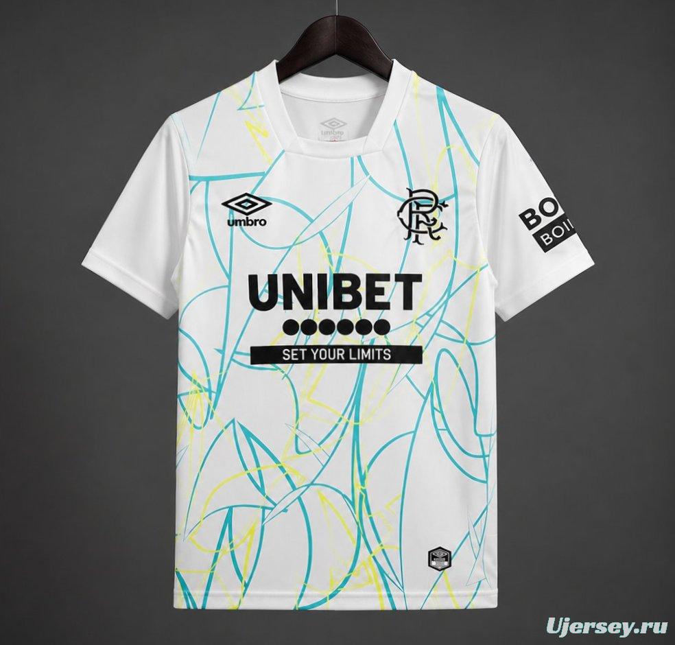 26/27 Glasgow Rangers Away Goalkeeper White Jersey